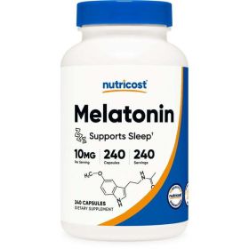 Nutricost Melatonin 10mg, 240 Capsules, Non-GMO Supplement