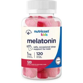 Nutricost Kids Melatonin Gummies 1mg, 120 Strawberry Gummies