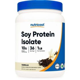 Nutricost Soy Protein Powder Supplement, 1 LB Vanilla, 10 Grams of Protein Per Serving