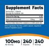 Nutricost Niacin (Vitamin B3) 100mg, 240 Capsules - with Flushing, Non-GMO, Gluten Free